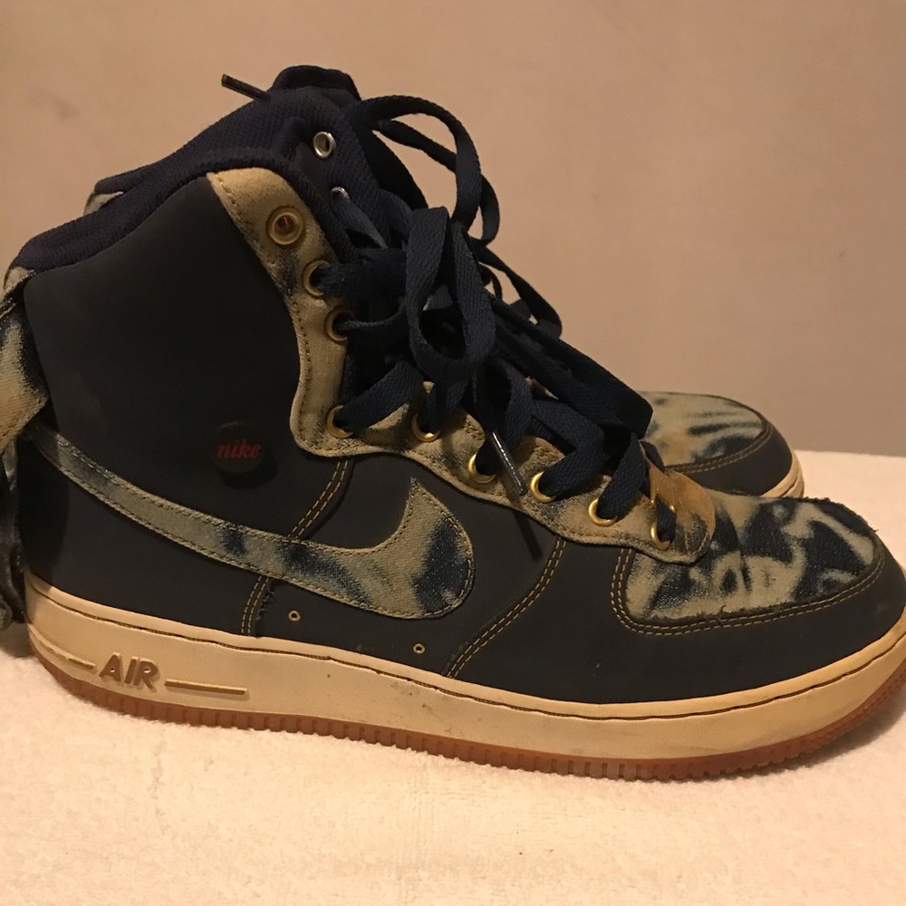 Nike Airforce 1 Denim Acid wash hightops